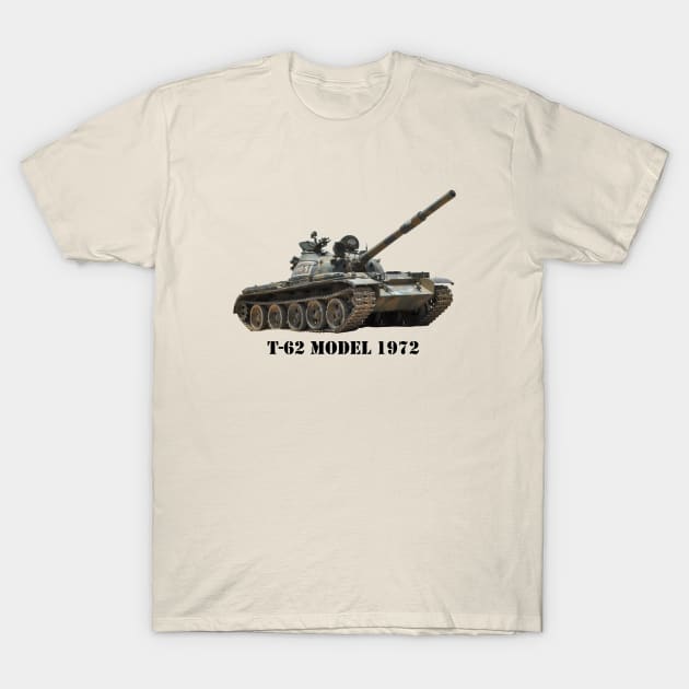 T-62 Model 1972 T-Shirt by Toadman's Tank Pictures Shop